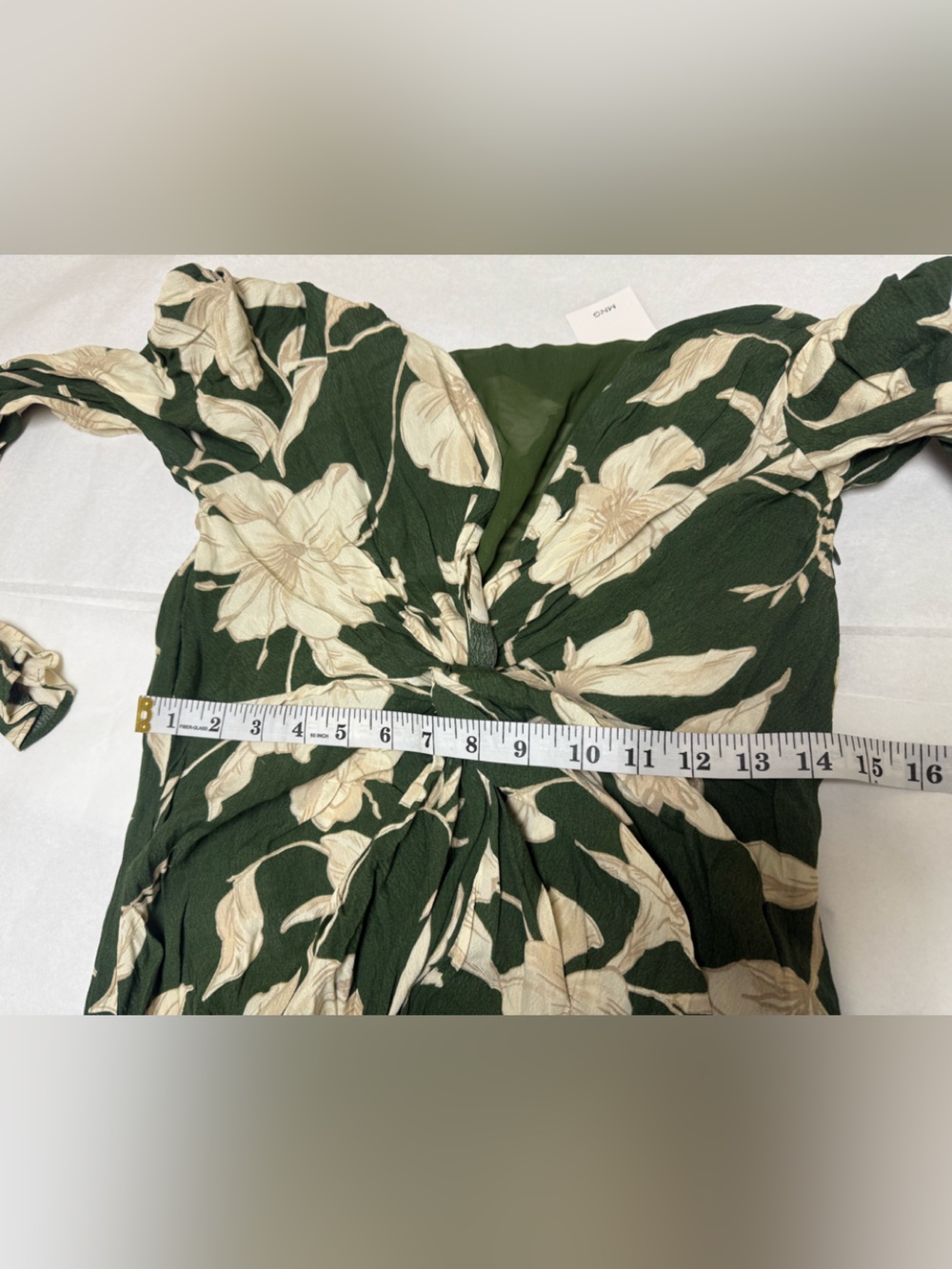 NWT🍒Mango Floral Print Twisted Detail A line Midi Dress🍒 - Picture 6 of 13